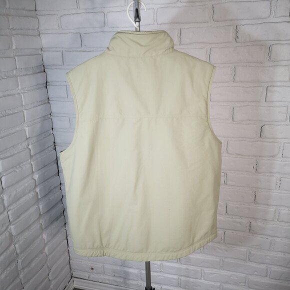 L.L. Bean Men's Size Medium Reg. Tan Full Zip Fleece Lined Vest - Picture 2 of 4